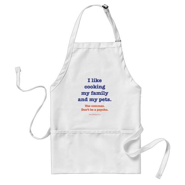 I Like Cooking My Family and My Pets (Apron) Standard Apron (Front)
