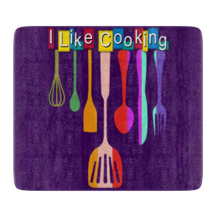 I Like Cooking Retro Kitchen Cutting Board