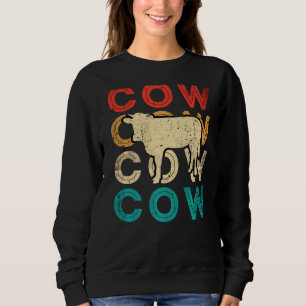 I Like Cows And Maybe 3 People Funny Cow Farmer Fa Sweatshirt