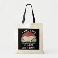 I Like Cows and Maybe 3 People Vintage Cow Lady