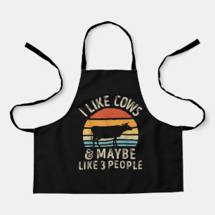 I Like Cows And Maybe Like 3 People Cow Farm Apron
