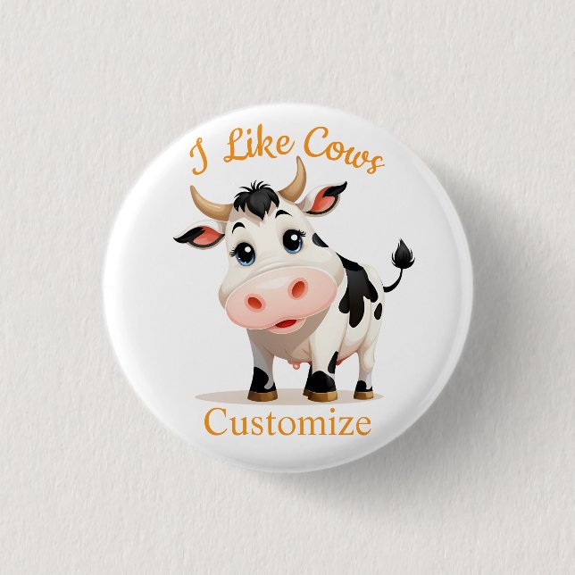 I Like Cows Art Thunder_Cove 3 Cm Round Badge (Front)
