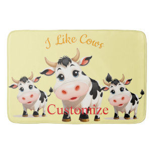I Like Cows Art Thunder_Cove Bath Mat