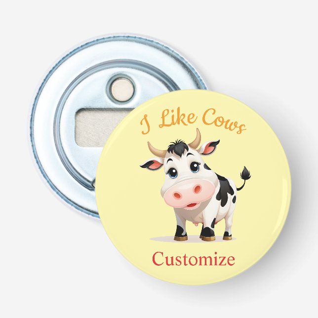 I Like Cows Art Thunder_Cove Bottle Opener (Front)