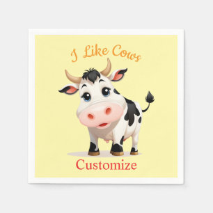 I Like Cows Art Thunder_Cove Napkin