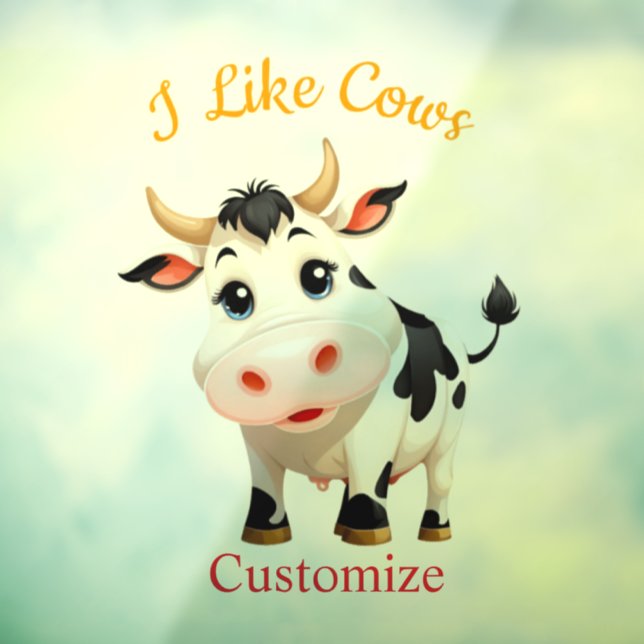 I Like Cows Art Thunder_Cove Window Cling (Sheet 3)