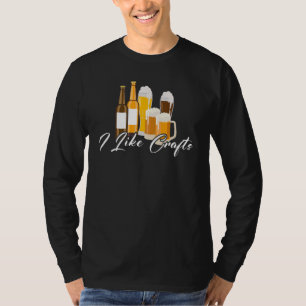 I Like Crafts Vintage Draught Beer Lover Drinking T-Shirt