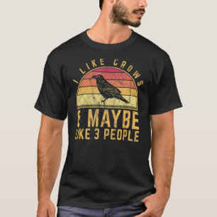 I Like Crows Vintage Sunset Retro Cute Raven 1 T-Shirt