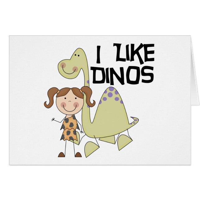 I LIke Dinos-GIrl Tshirts and Gifts (Front Horizontal)