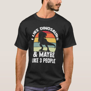 I Like Dinosaurs And Maybe Like 3 People Dinosaur  T-Shirt