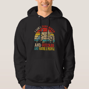 I Like Dirt Bike And Guitars Happy Fathers Day Bik Hoodie
