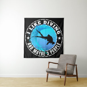 I Like Diving And Maybe 3 People Tapestry