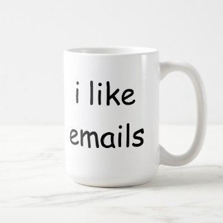 I like emails coffee mug