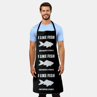 I Like Fish And Maybe 3 People shirt Gifts Apron