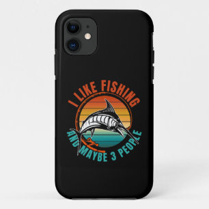 i like fishing and maybe 3 people vintage iPhone 11 case
