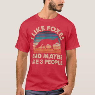 I Like Foes And Maybe 3 People Retro Style Vintage T-Shirt