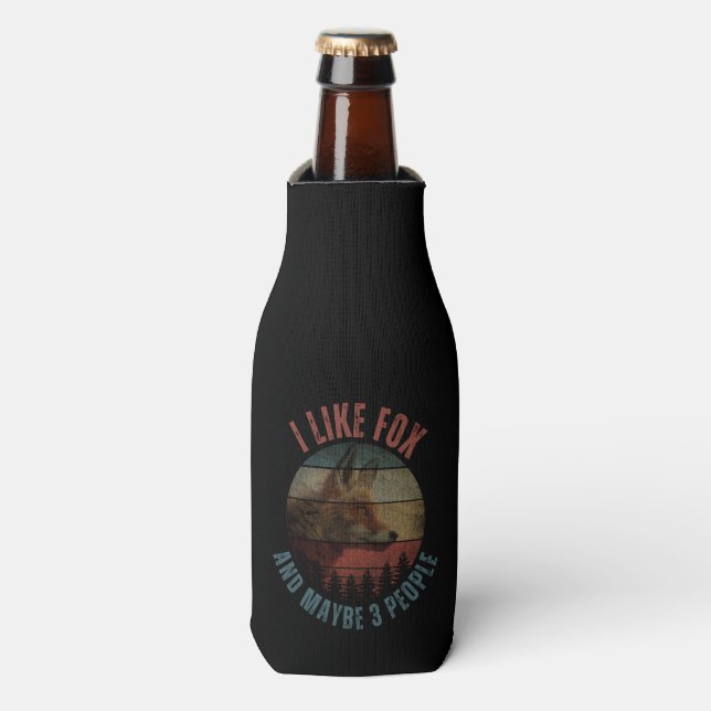 I LIKE FOX AND MAYBE 3 PEOPLE BOTTLE COOLER (Bottle Front)