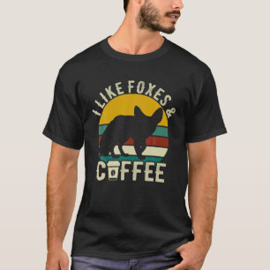 I like Foxes Coffee Funny Retro Vintage Foxes them T-Shirt