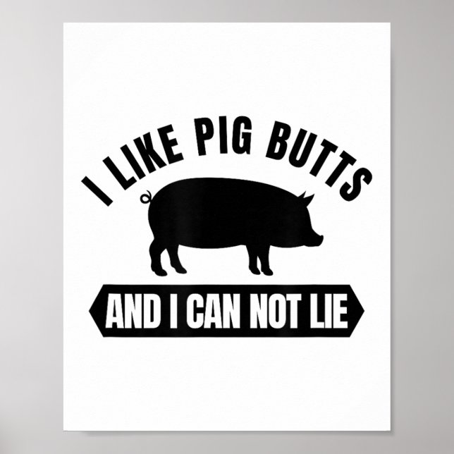 I Like G Butts And I Cannot Lie Funny Bbq Grilling Poster (Front)