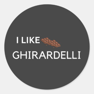 i like ghirardelli chocolate classic round sticker