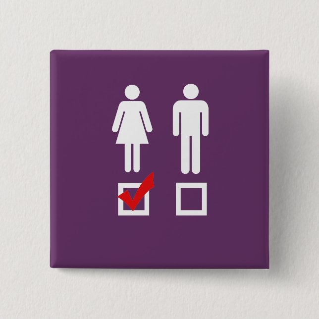 I like girls 15 cm square badge (Front)