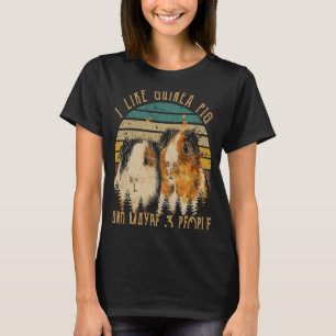 I Like Guinea Pig And Maybe 3 People Vintage Arts T-Shirt