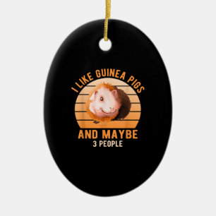 I Like Guinea Pigs Wheek Cavy Lover Guinea Pig Mum Ceramic Tree Decoration