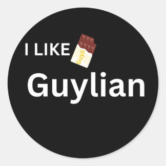 i like guylian  classic round sticker