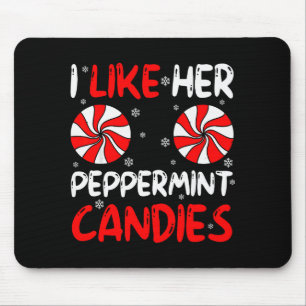 I Like Her Peppermint Candies Couple Matching Chri Mouse Mat