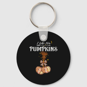 I Like Her Pumpkins She Likes My Broomstick Couple Key Ring