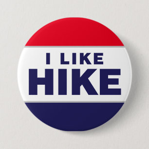 I LIKE HIKE Button, Standard, 3 Inch Button