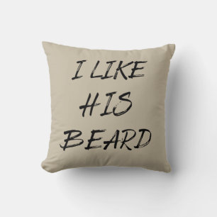 I like his beard beardedman funny cushion