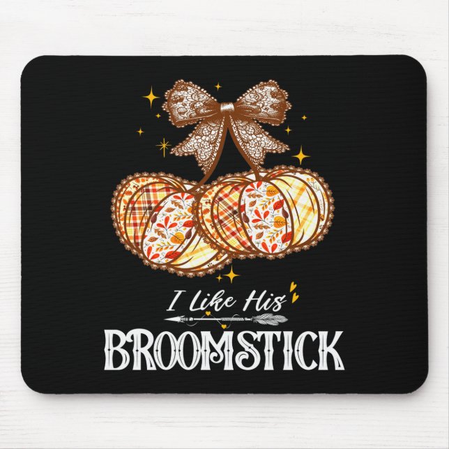 I Like His Broomstick He Likes My Pumpkins Couples Mouse Mat (Front)