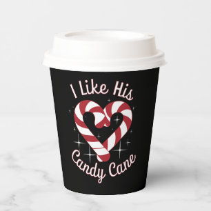 I Like His Candy Cane Funny Couples Matching Paper Cups