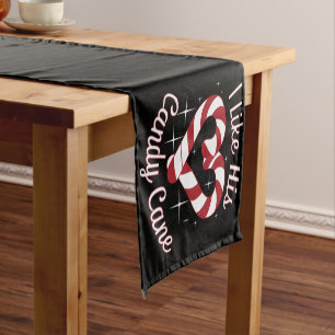 I Like His Candy Cane Funny Couples Matching Short Table Runner
