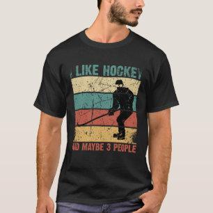 I Like Hockey And Maybe 3 People Vintage 70's 80's T-Shirt