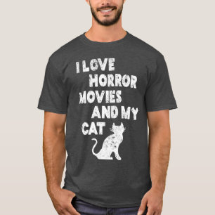 I like Horror Movies and my cat boy T-Shirt