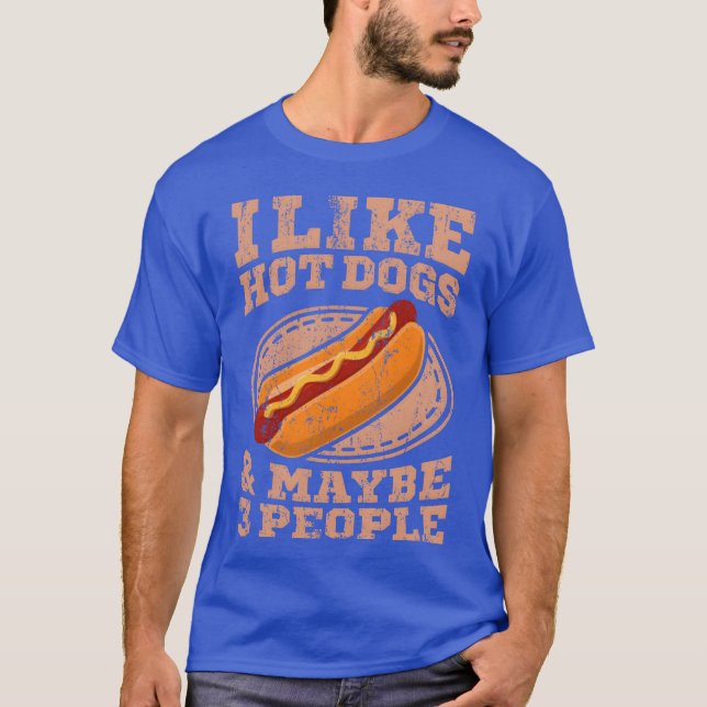 I like Hot Dogs Hot Dog Eating Contest Hot Dog gif T-Shirt (Front)