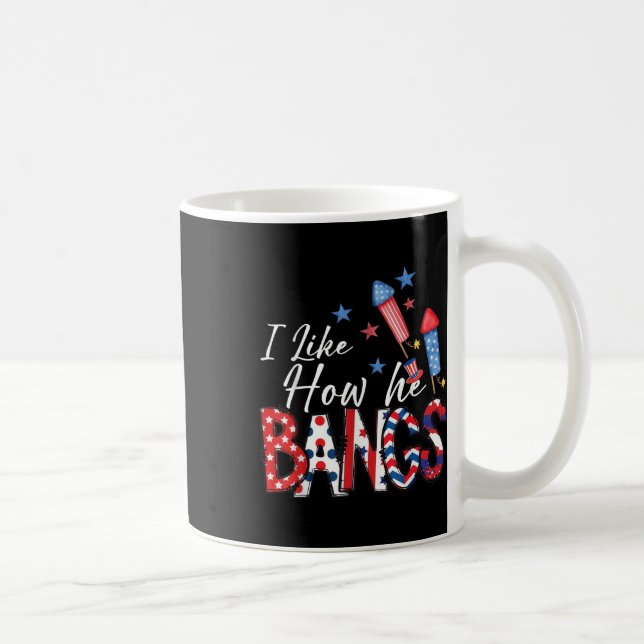 I Like How She Explodes Fireworks Funny Couple 4th Coffee Mug (Right)