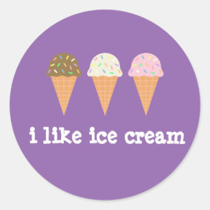 i like ice cream Sticker