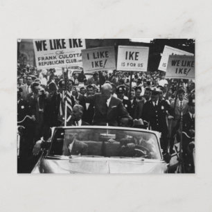 I Like Ike Dwight D. Eisenhower Campaign Postcard