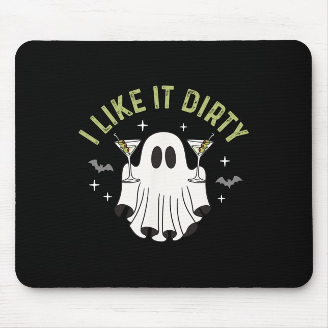 I Like It Dirty Halloween Dirty Martini Ghost  Mouse Mat (Front)