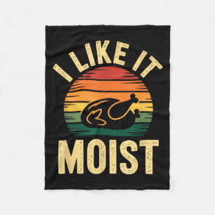 I Like It Moist Uni Kids Black Thanksgiving Fleece Blanket
