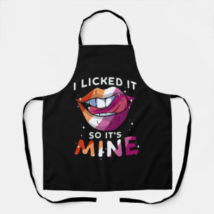 I Like It So Tt's Mine Lesbian LGBT Pride Rainbow Apron