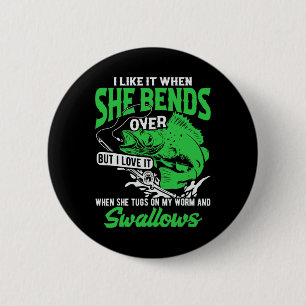 I Like It When She Bends Over But I Love It-funny 6 Cm Round Badge