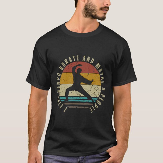 I Like Kenpo Karate And Maybe 3 People Funny Ameri T-Shirt (Front)