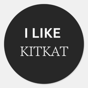 i like kitkat classic round sticker