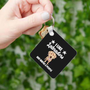 I Like Labradors And Maybe 3 People Yellow Lab Lab Key Ring