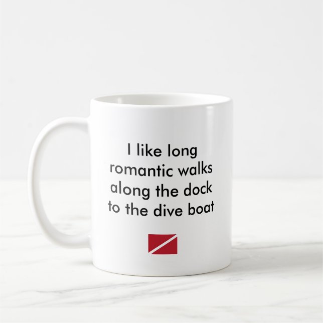 I Like Long Romantic...Dive Boat Coffee Mug (Left)