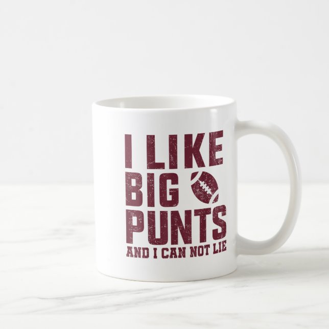 I Like Love Big Punts And Can Not Lie Football Fan Coffee Mug (Right)